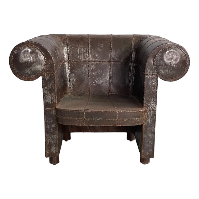 Italian Modern Iron Chair by Anacleto Spazzapan, 1990s For Sale