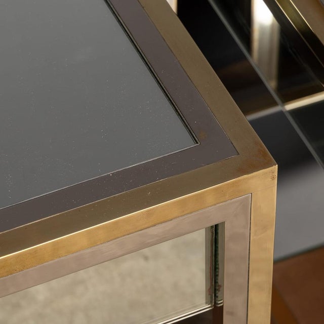 20th Century Brass, Chrome and Glass Side Tables by Belgo Chrom, Belgium, 1970, Set of 2 For Sale - Image 16 of 18