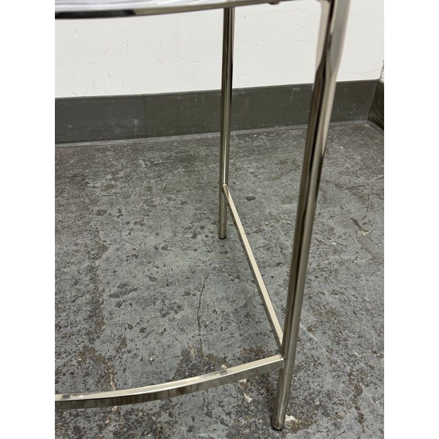 Mermelada Estudio for Cb2 Chiaro Clear Acrylic Counter Stools, Pair For Sale In San Francisco - Image 6 of 12