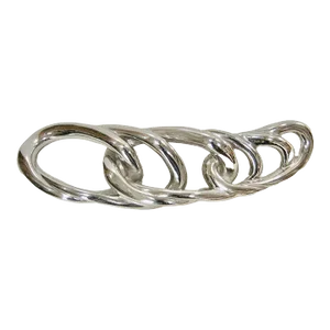 1970s Givenchy Vintage Large Modernist Silver Plate Infiniti Brooch
