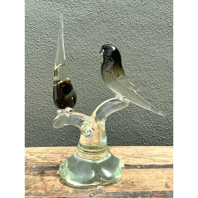 Vintage Italian Glass Lovebirds After Murano For Sale In West Palm - Image 6 of 12