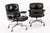 Pair Eames Herman Miller Time Life Black Leather Office Chairs 1980s For Sale - Image 11 of 17