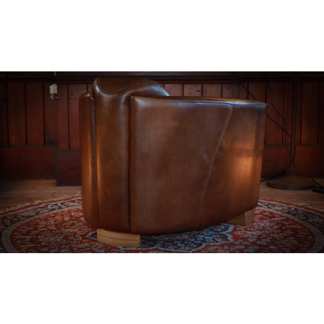 Halo Mars Aviator Rocket Club Armchair in Cigar Brown Leather from Timothy Oulton, 2010s For Sale - Image 9 of 16