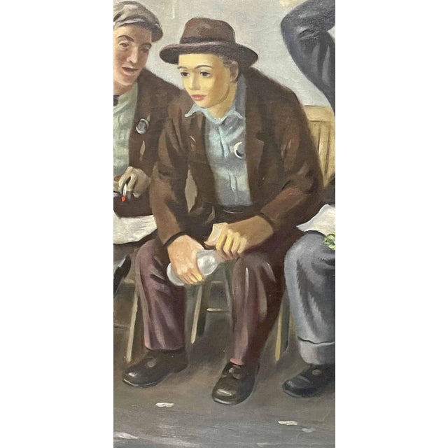 The American School "Waiting at the Station", Joseph L. Van Sickle (1915 - 1985) For Sale - Image 3 of 5