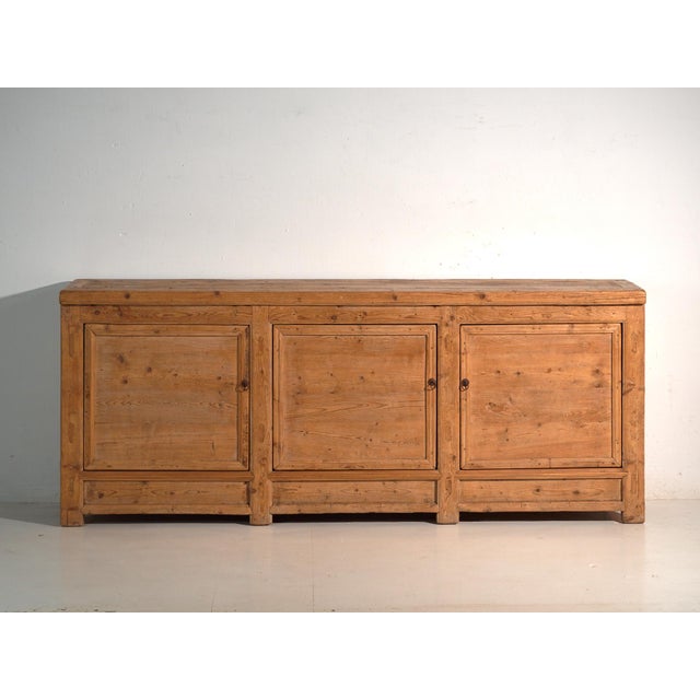 Wooden Sideboard with Three Doors, 1920s For Sale - Image 4 of 13