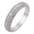 Vintage Diamond Platinum Half Eternity Band, Size 6.5 For Sale