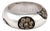 Mid 20th Century Koesia Champagne Diamond 18k White Gold Dome Band Ring - Size 6.5 For Sale