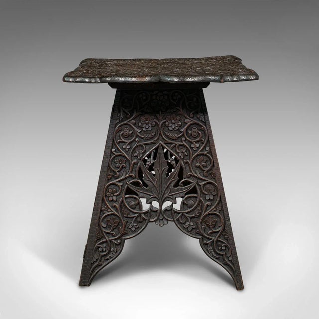 Victorian 1900s Antique Victorian Middle Eastern Tea Table For Sale - Image 3 of 12