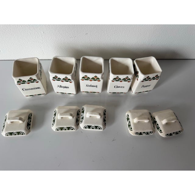 Vintage German Ceramic Kitchen Canister Set of 10 For Sale - Image 9 of 12