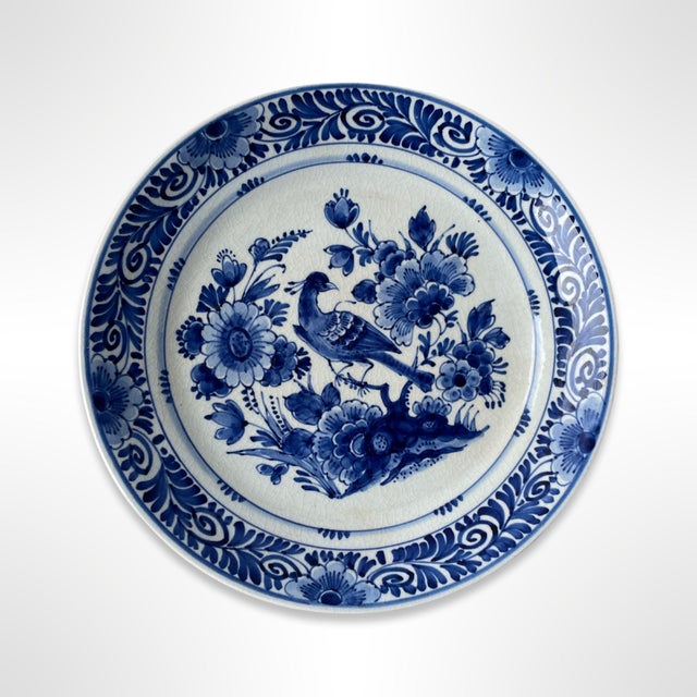 Royal Delft Blue & White Porcelain Wall Plates, Set of 3 Chairish