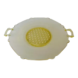 Depression Glass Serving Tray by Lancaster Glass Co,