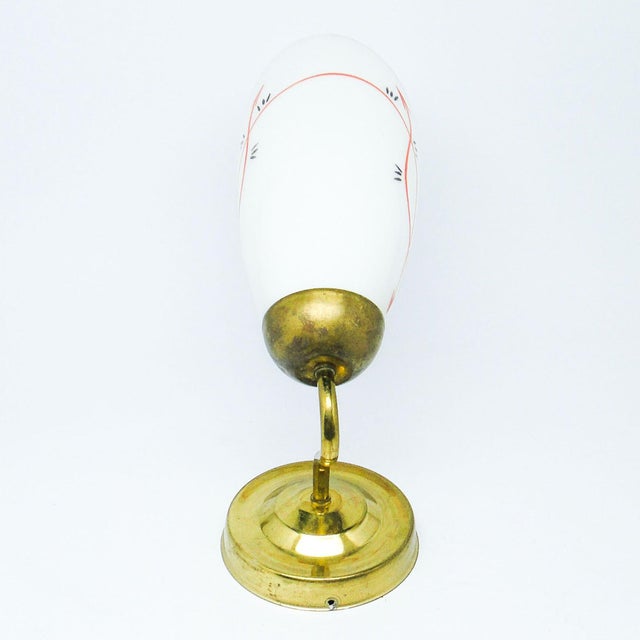 Goldenrod Glass Wall Lamp, Poland, 1950s For Sale - Image 8 of 11