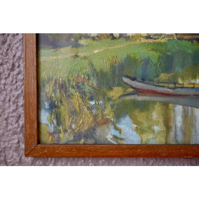 Georges Robin, Impressionist Landscape, 1920s, Oil on Canvas For Sale - Image 4 of 5