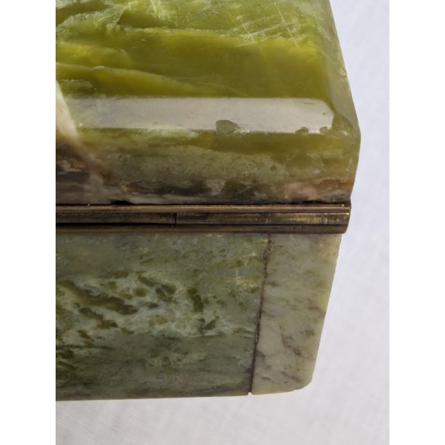 Antique Italian Green Marble Trinket Box from Henry Griffith & Sons, 1890s For Sale - Image 13 of 14