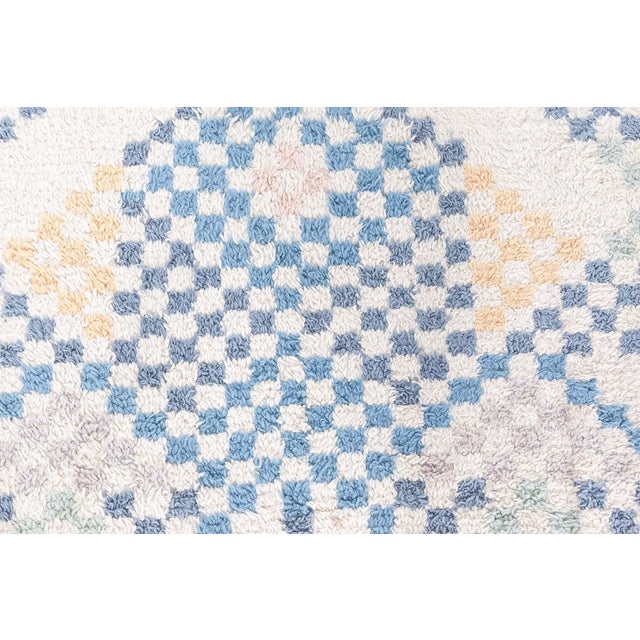 Blue Doris Leslie Blau 1950's Swedish Pile Rug For Sale - Image 8 of 9