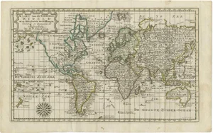 Antique Map of the World on Mercators Projection, 1788