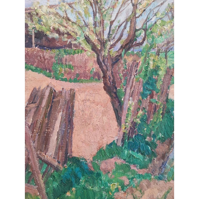 Josef Favre, Printemps à Bernex, Oil on Canvas For Sale - Image 4 of 11