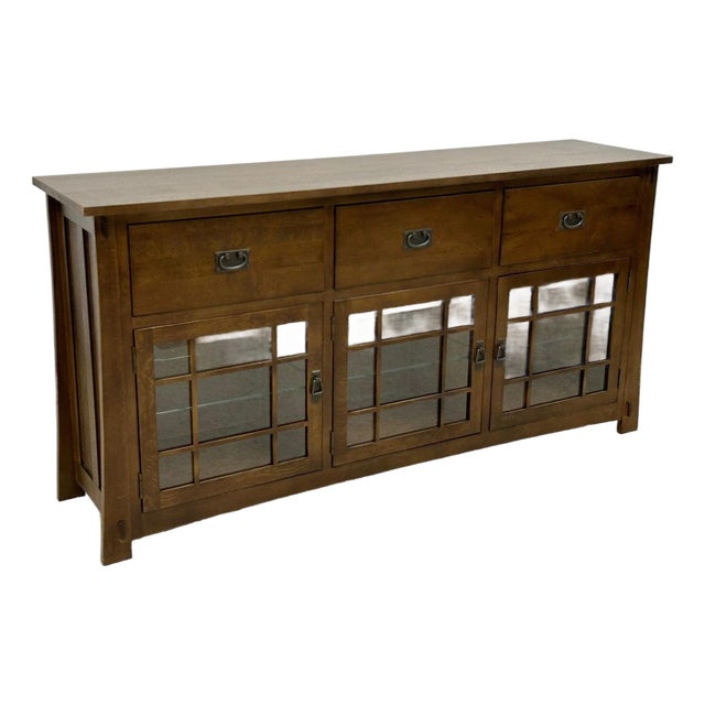 Craftsman Style Quarter Sawn Oak Sideboard - 72" - Walnut For Sale