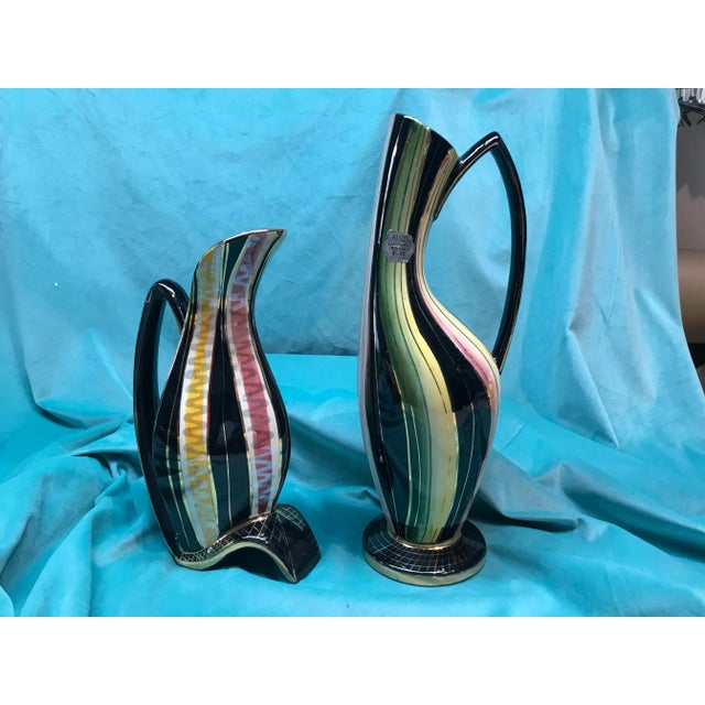 Pair of Belgium vases mis century moderne style in excellent condition please see photos for specifics