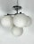 Vintage Space Age Ceiling Lamps in Chrome and Opaline Glass. Italy 1980s , Set of 2 For Sale - Image 7 of 9