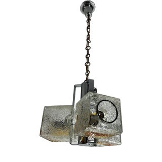 Three-Light Murano Glass Chandelier by Toni Zuccheri for VeArt, 1970s For Sale