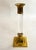 Vintage Column Candleholder in Gilded Brass and Transparent Acrylic Glass, 1970s For Sale - Image 6 of 10