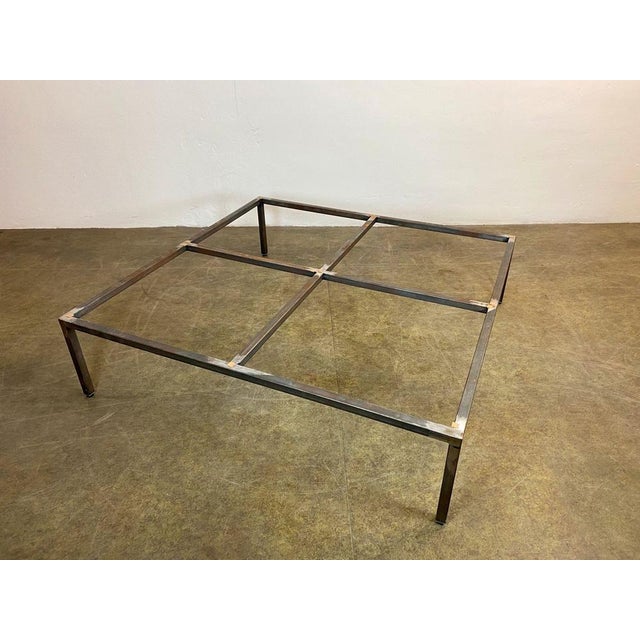Large Handmade Coffee Table in Glass and Aluminum For Sale - Image 16 of 18