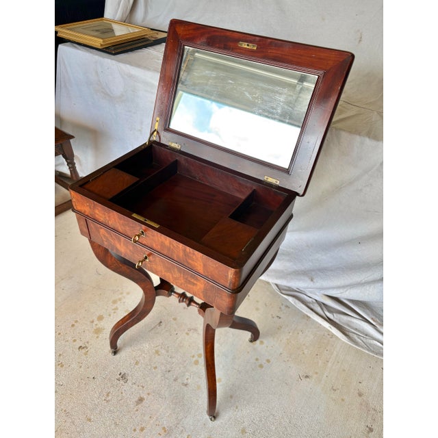 19th Century French Walnut Writing Work Table For Sale - Image 9 of 13