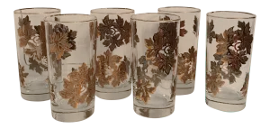 Golden Leaf Cocktail Glasses - Set of 6