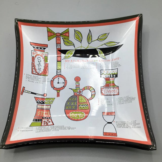 Glass Vintage Smoked Glass Kitchen Weights and Measurements Decorative Dishes -set of 3 For Sale - Image 7 of 12