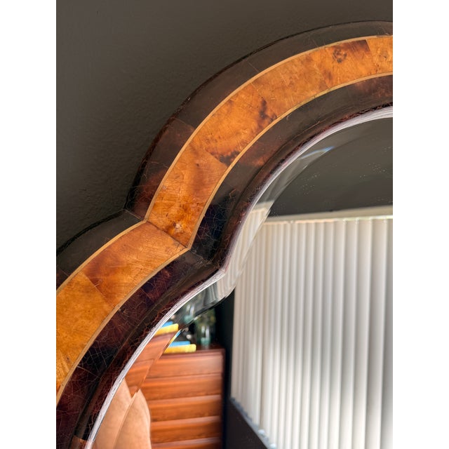 1980s Tessellated Horn Scalloped Mirror For Sale - Image 10 of 12