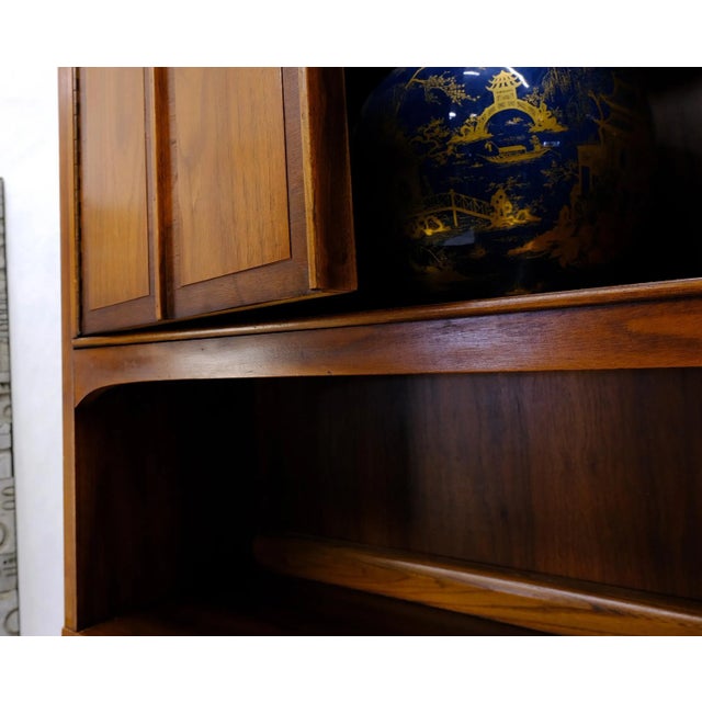 Mid 20th Century Mid-Century Modern Walnut tall Secretary Desk Bookcase For Sale - Image 5 of 13