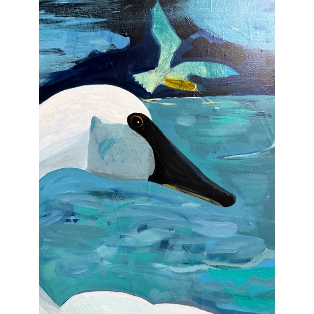 “Nosey Neighbors” a Swan Painting by LWren Walraven For Sale - Image 10 of 14