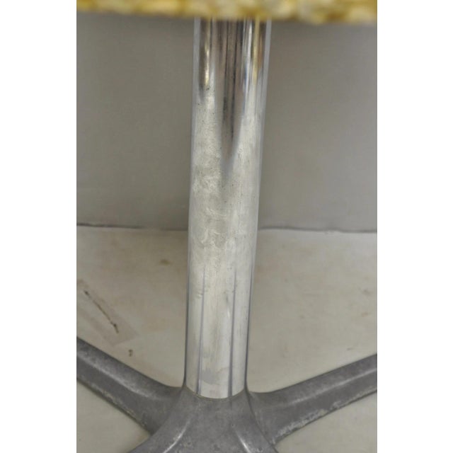 Metal Mid Century Modern Seashell Resin Top Aluminum Propeller Base Dining Table For Sale - Image 7 of 16