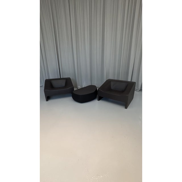 Malmo Leather Set by Patricia Urquiola for Moroso, Italy, 2000s, Set of 3 For Sale - Image 6 of 6