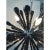 Contemporary sputnik chandelier with black “drops ” with bubbles inside all made in murano glass kromo metal frame...