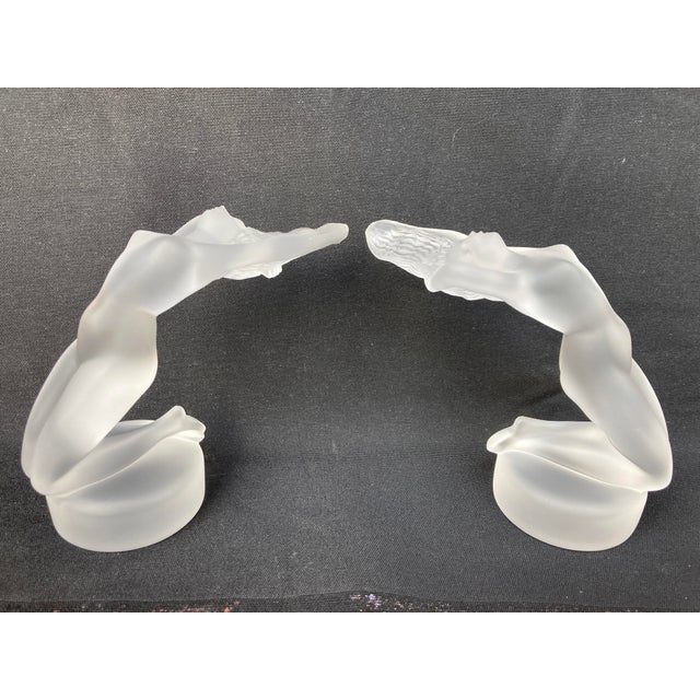Transparent Lalique "Chrysis" Nude Figures- a Pair For Sale - Image 8 of 12