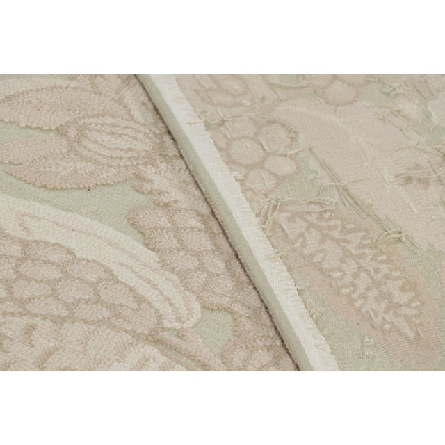 Cream Rug & Kilim’s Tudor Style Extra-Long Runner Rug in Cream With Floral Patterns For Sale - Image 8 of 8