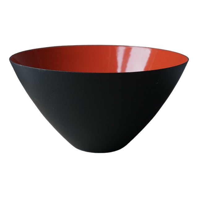 Black and Red Krenit Bowl by Herbert Krenchel for Torben Ørskov, 1960s For Sale