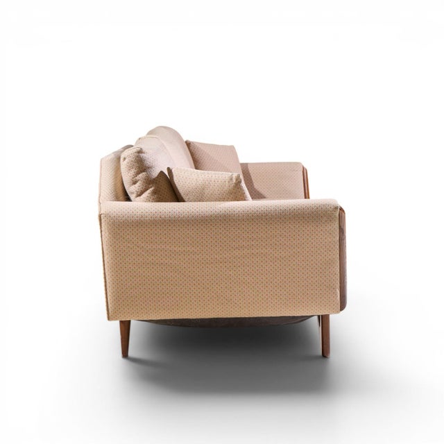 Brown Adrian Pearsall Style Mid Century Walnut Gondola Sofa For Sale - Image 8 of 9