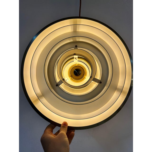 Gold Danish Gold Slatted Lamp For Sale - Image 8 of 11