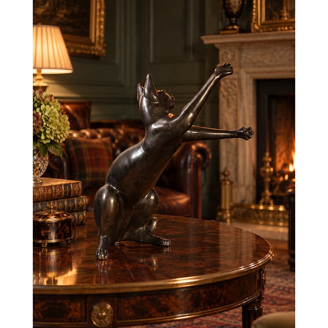 Metal Unknown, Sculpture Chat, 1960s, Bronze For Sale - Image 7 of 8