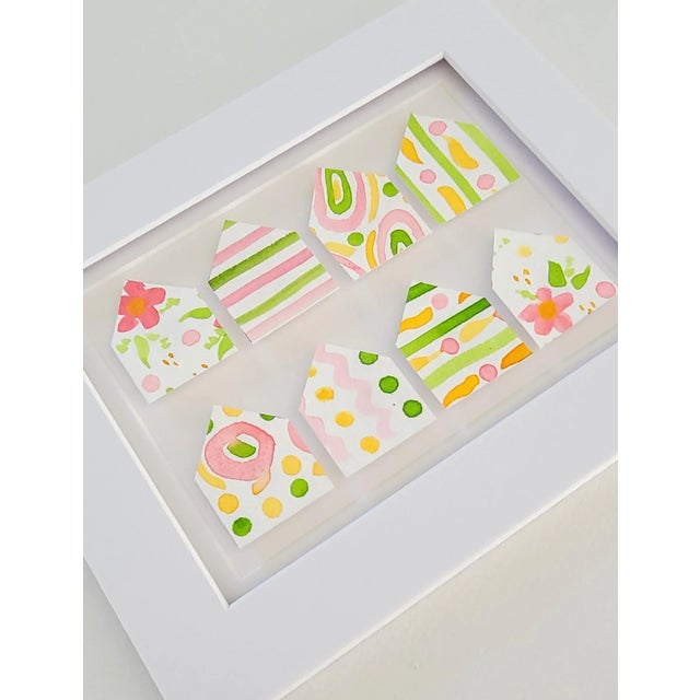 New whimsical watercolor 3D collage artwork collection! These little houses are hand cut from my original paintings on...