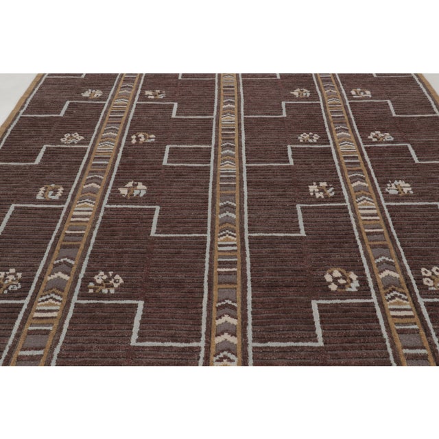 Art Deco Contemporary French Art Deco Style Geometric Wool Rug by Rug & Kilim, India For Sale - Image 3 of 9