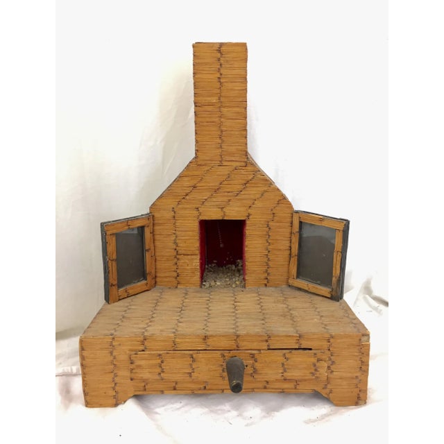 Antique Folk Burned Matchstick Lamp For Sale - Image 11 of 11