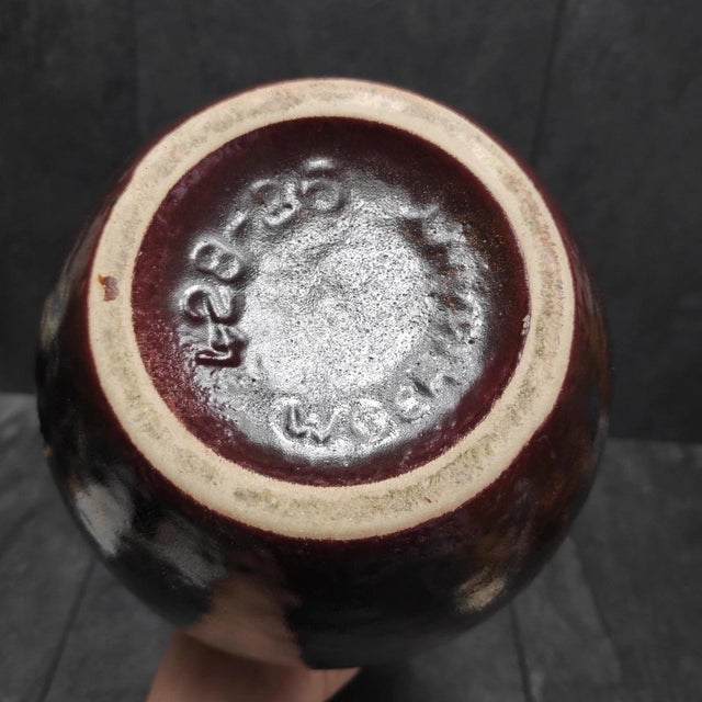 1970s Cracked Ceramic Vase with Fat Lava Glaze from Scheurich, 1970s For Sale - Image 5 of 12