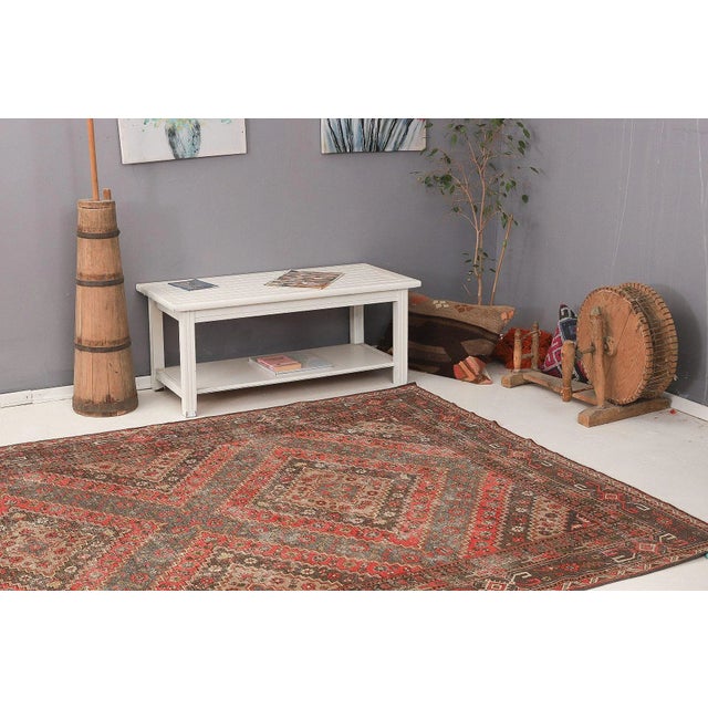 Mid 20th Century Antique Decorative Khotan Wool Rug For Sale In Los Angeles - Image 6 of 7