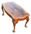 Antique Chippendale Style Coffee Table W/ Carved Legs, Ball & Claw Feet, Book-Matched Burl Wood Top For Sale