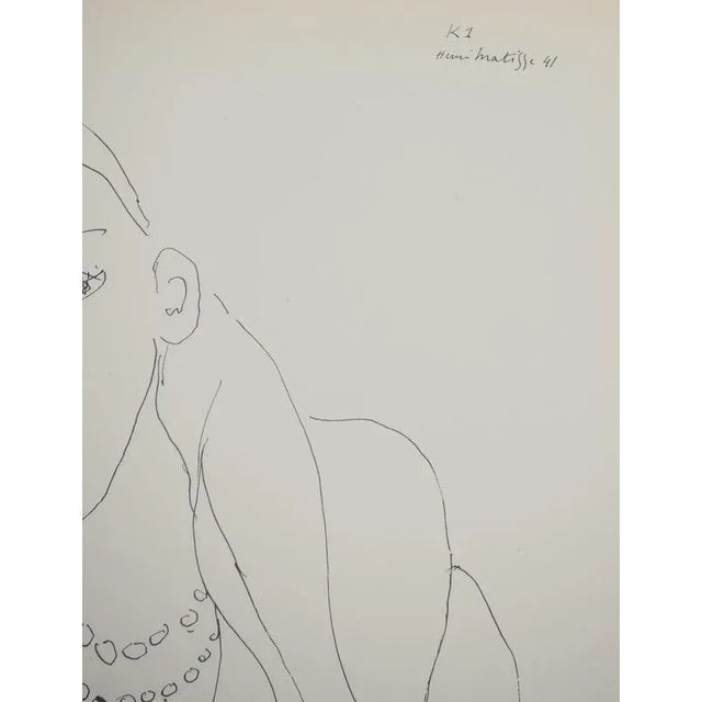 Henri MATISSE (1869-1954)(after)<br /> Woman with a Pearl Necklace, 1943 Lithograph after a drawing by the artist (Fabiani...