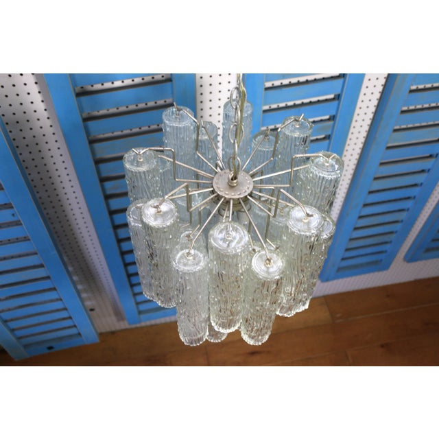 1960s Mid-Century Venini Troncho Murano Glass Chandelier For Sale - Image 5 of 13